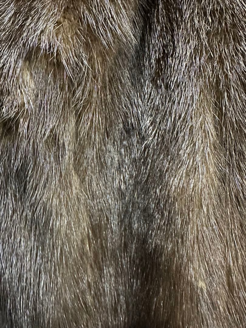 SAGA MINK ブラウン毛皮ロングコート