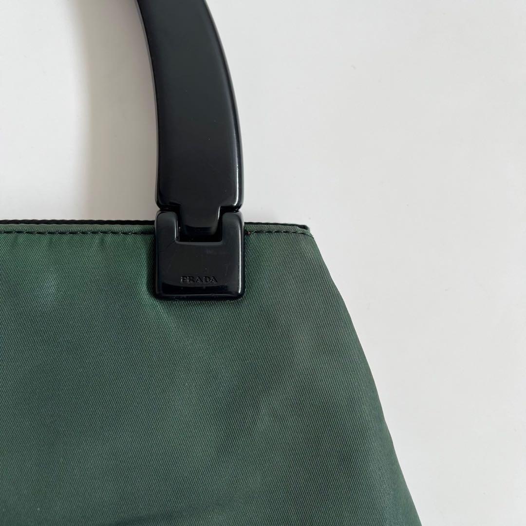 バッグ 90s PRADA PLASTIC HANDLE NYLON HAND BAG