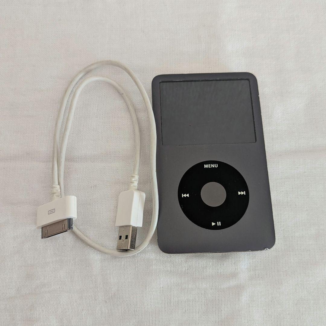 【ジャンク品】iPod classic 160GB ブラックUSBケーブル付き