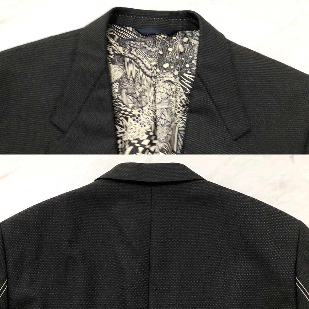 希少✨ポールスミスコレクション シングルスーツ 裏地総柄 サイドステッチ 黒
