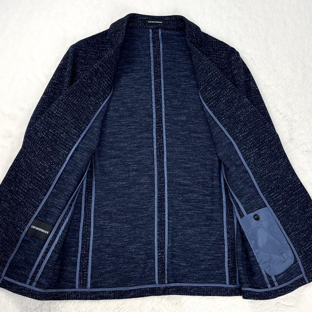 極希少 20AW エンポリオアルマーニ グレンチェック ウールジャージ スーツ