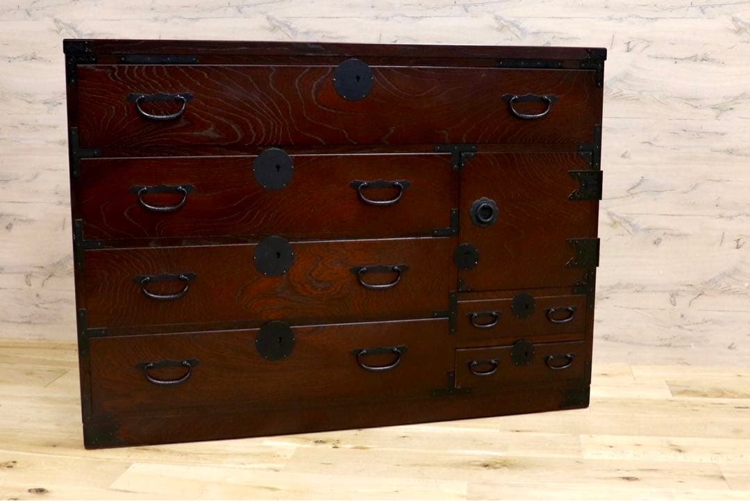 GMHN362○青木産業 江戸 整理箪笥 時代箪笥 チェスト 整理タンス 和家具