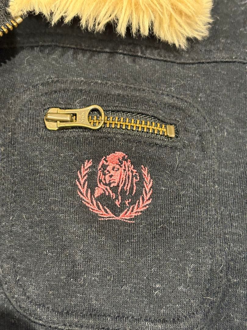 ヒステリックグラマー　ファー付きダブルジップパーカー y2k