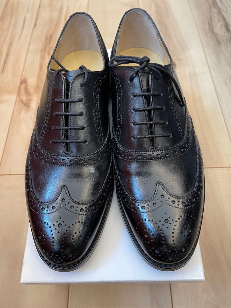 英国製新品ロイドフットウェアVシリーズ 黒色ウィングチップ サイズUK8