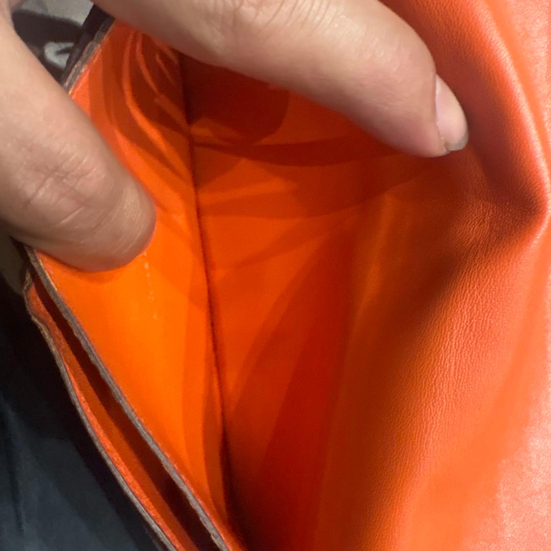 【最終値下しました】【美品】エルメス 長財布 ドゴンロング トゴ オレンジ