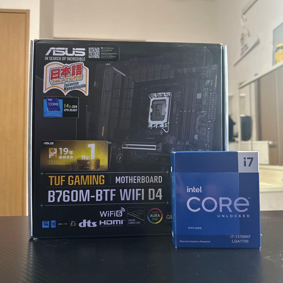 CORE i7-13700KF&B760M-BTF WIFI D4&メモリ付き