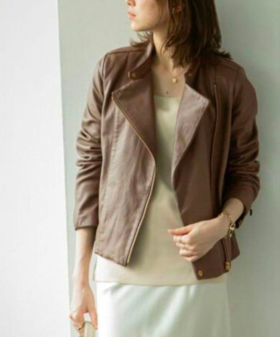 ノーブル ソフトラムレザー ライダース ブルゾン 40 羊革 2021AW