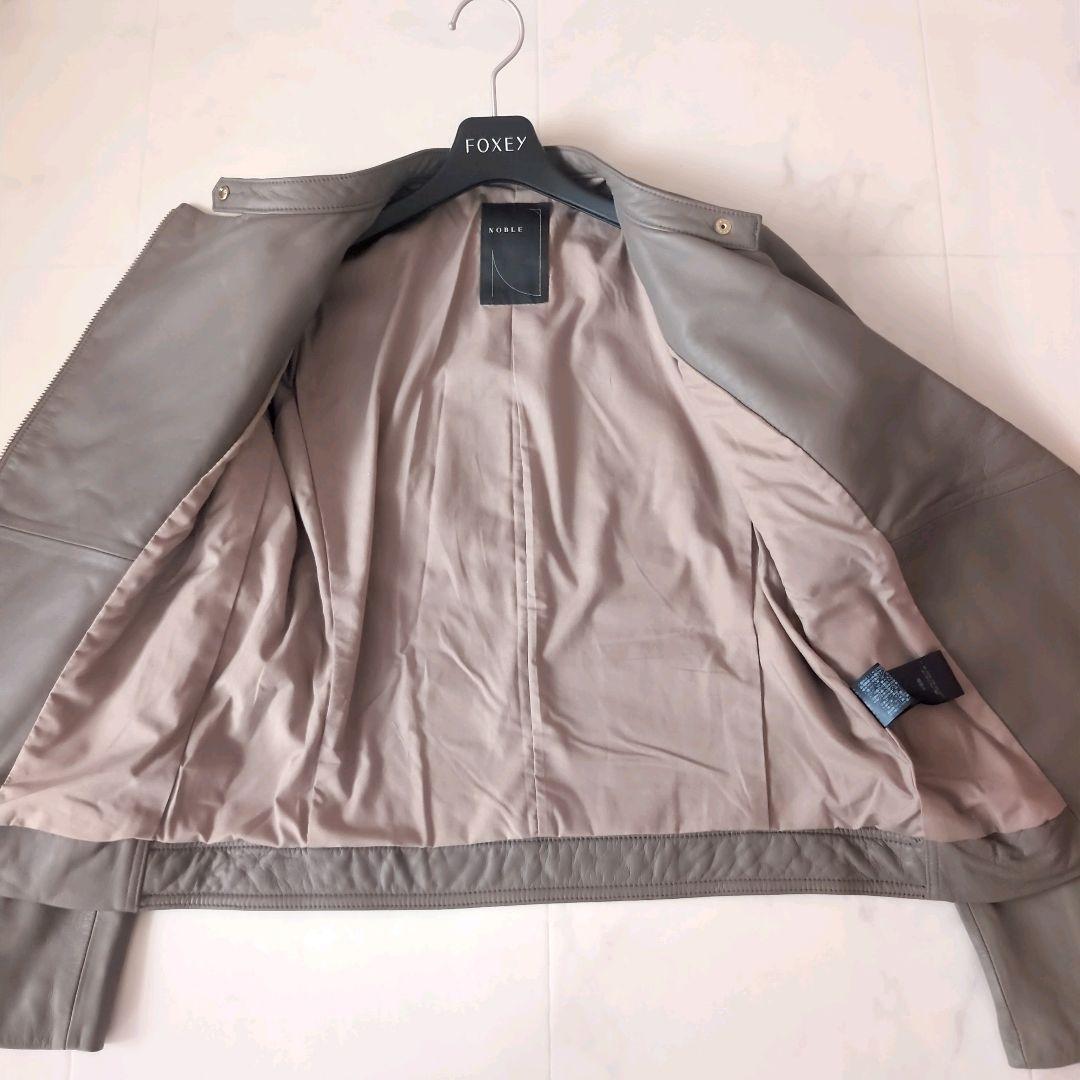 ノーブル ソフトラムレザー ライダース ブルゾン 40 羊革 2021AW