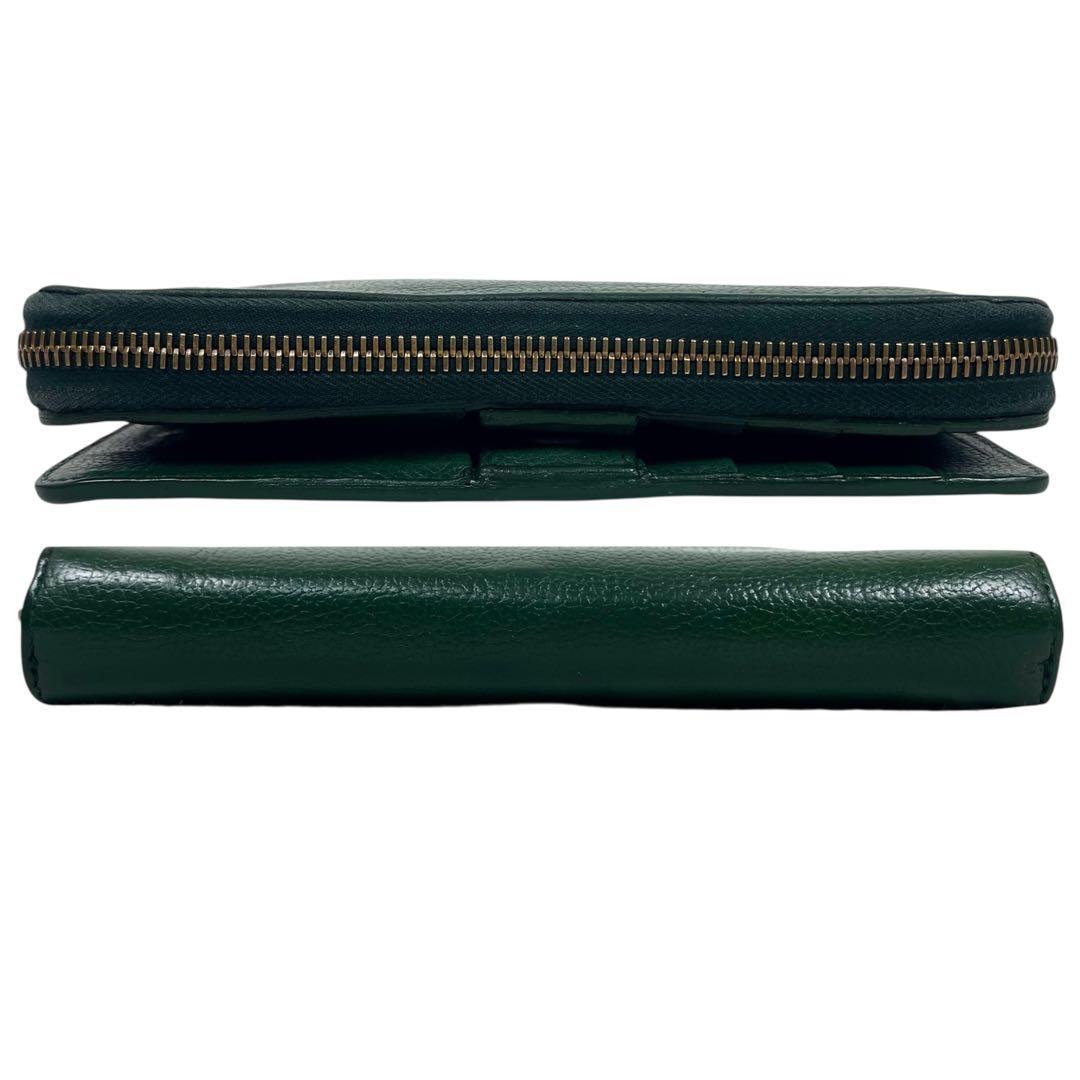 イルビゾンテ　長財布　2way 二つ折りラウンドファスナー　ロゴ型押し　レザー