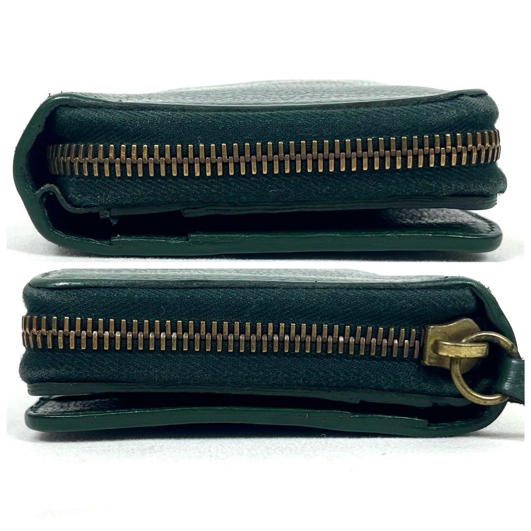 イルビゾンテ　長財布　2way 二つ折りラウンドファスナー　ロゴ型押し　レザー