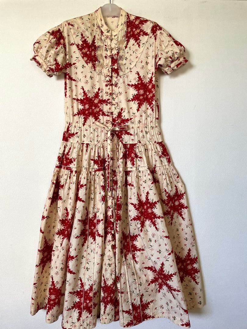 ら*様 ワンダフルワールド　薔薇チャイナ　半袖ワンピース