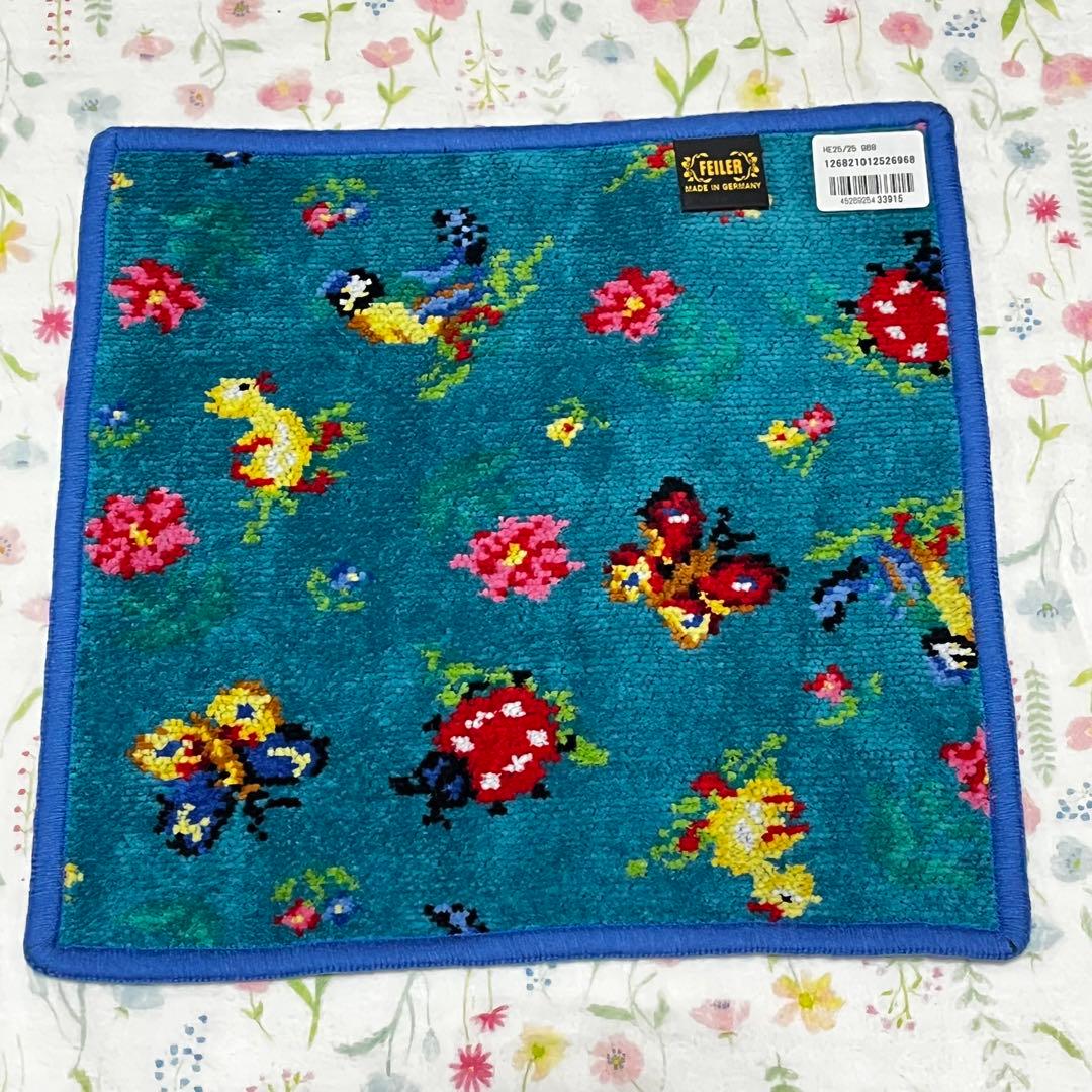 新品 フェイラー ハンカチ ハイジ ブルー web限定