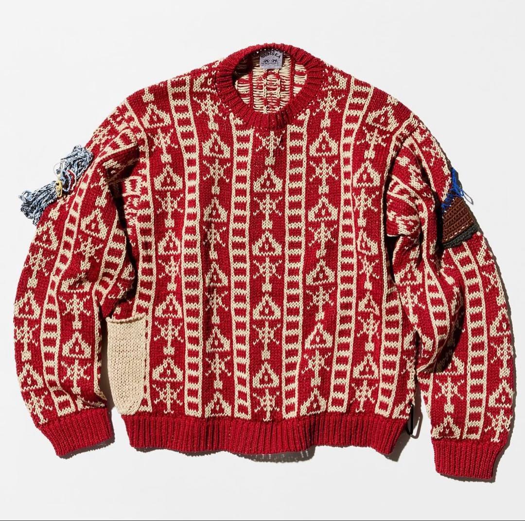 トップス SUNSEA 27th REBUFFAT SWEATER BORDEAUX 3