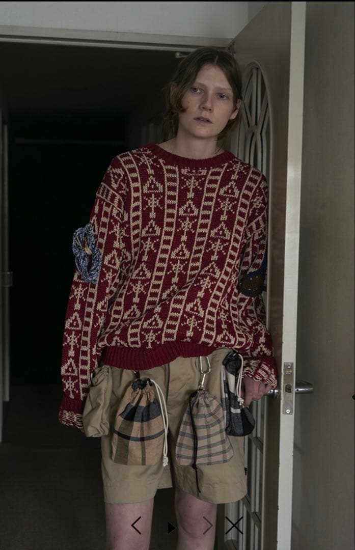 トップス SUNSEA 27th REBUFFAT SWEATER BORDEAUX 3