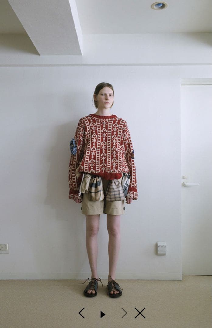 トップス SUNSEA 27th REBUFFAT SWEATER BORDEAUX 3