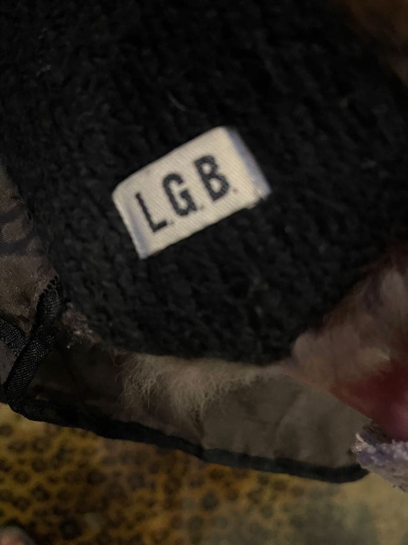 LGB レザーファーバッククロスベスト