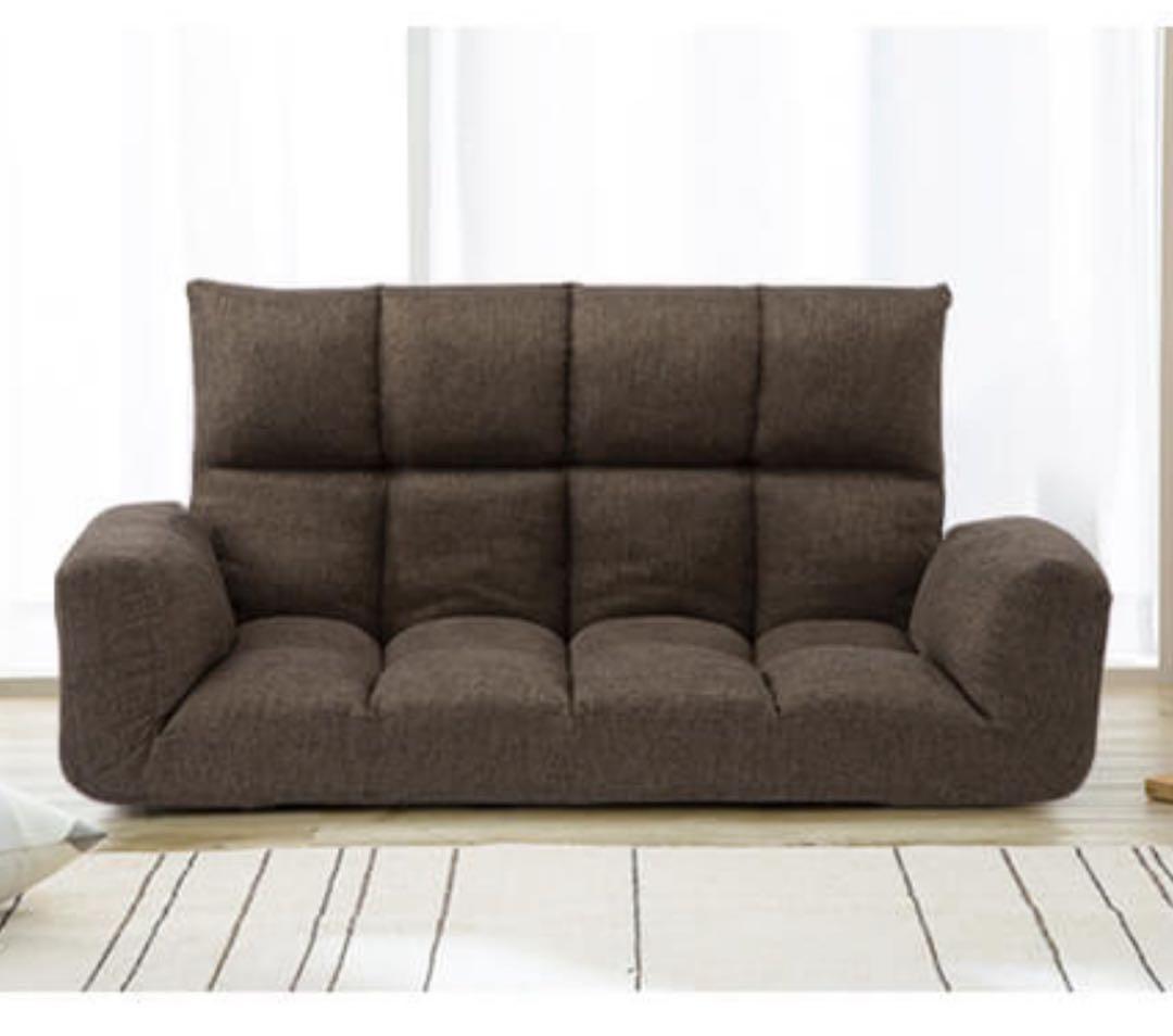 ソファ　ソファー　2人掛け　フロアソファ　ローソファ　ブラウン　茶色