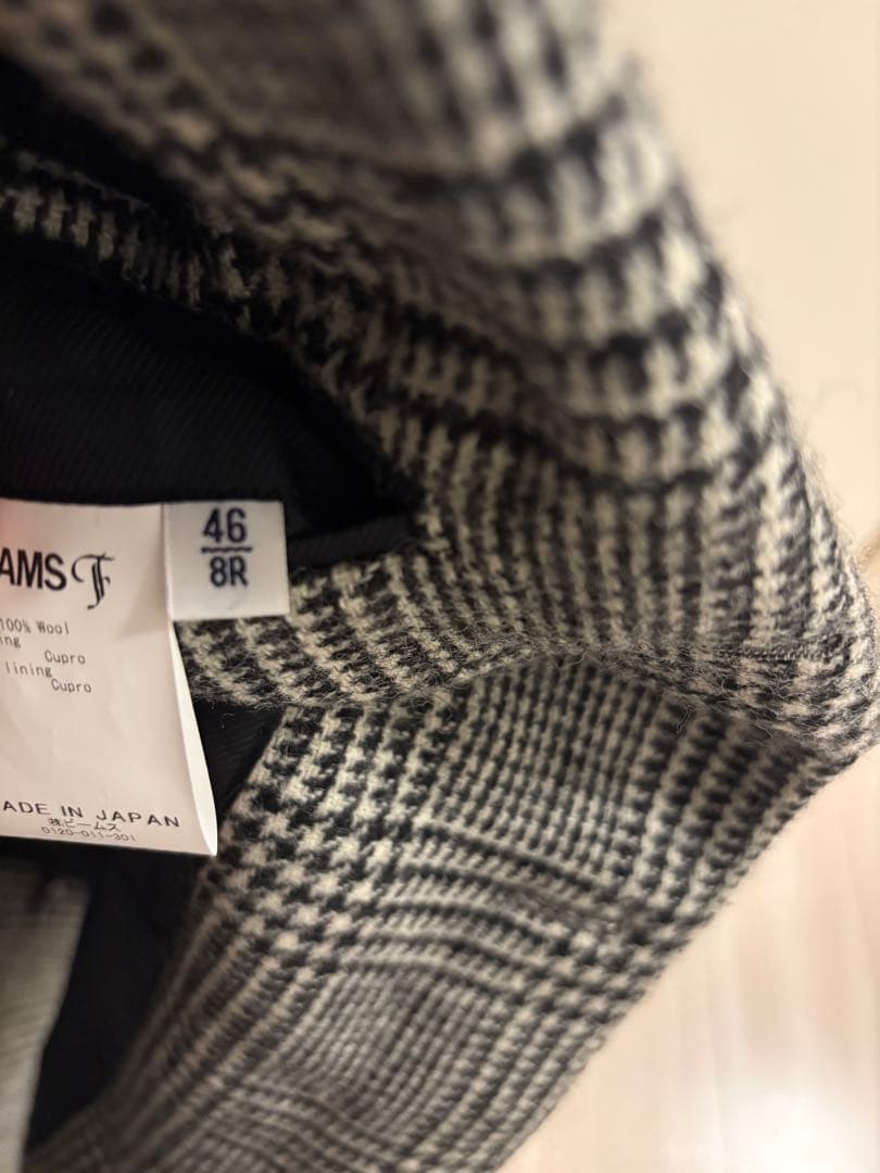 BEAMS チェック柄 テーラードジャケット