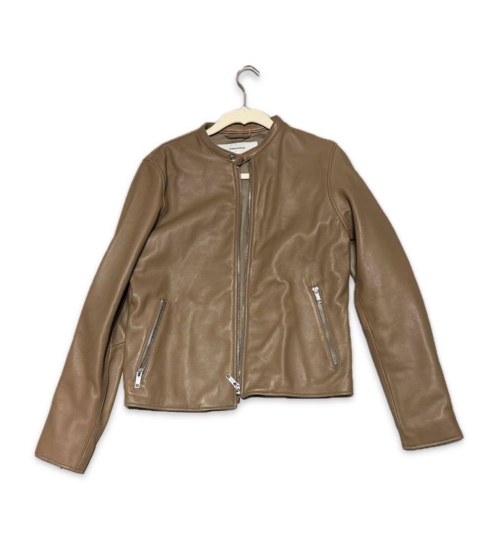 ジャーナルスタンダード　シープレザーシングルライダースブルゾン