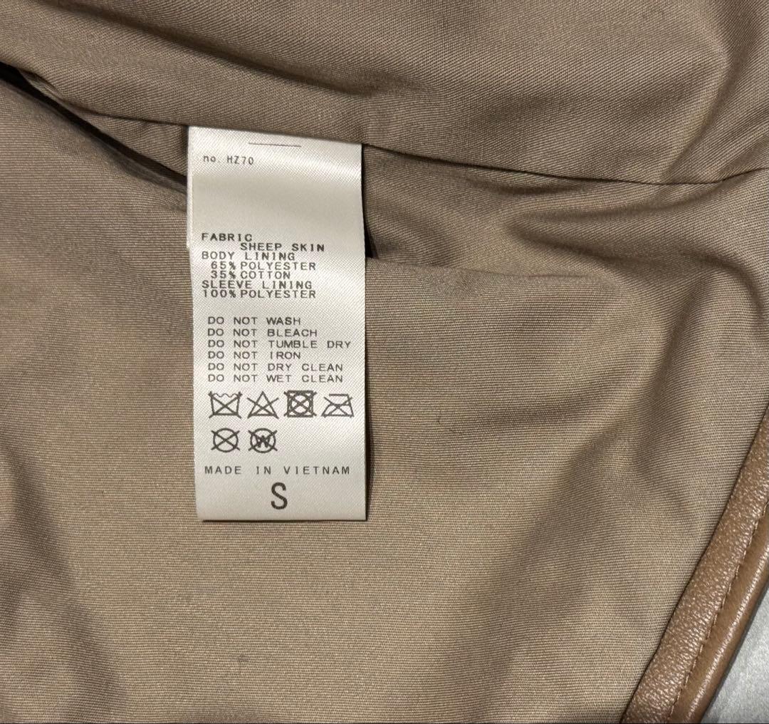 ジャーナルスタンダード　シープレザーシングルライダースブルゾン