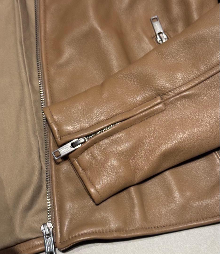 ジャーナルスタンダード　シープレザーシングルライダースブルゾン