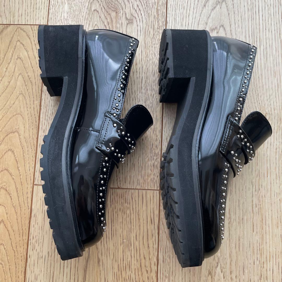 UNITEDARROWSスタッズローファー ブラック　35インチ