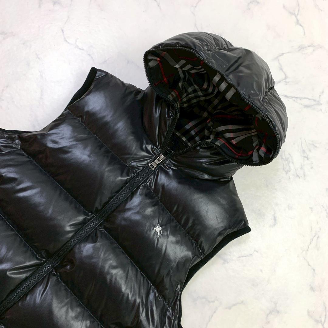 美品★ バーバリーブラックレーベル ダウンベスト ブラック M　E050