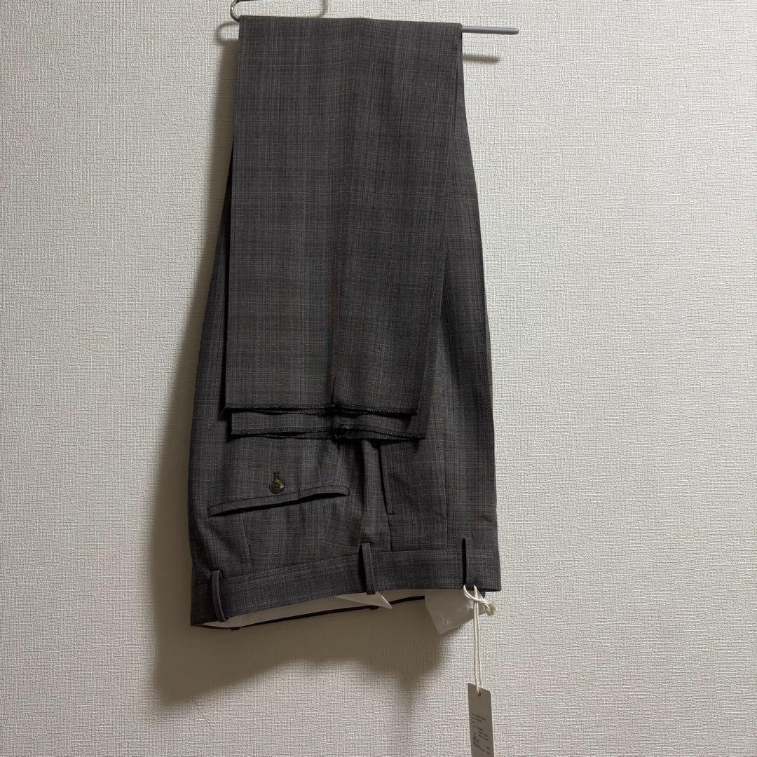 MAATEE&SONS 永遠 スラックス WOOL MAT CHECK GRAY