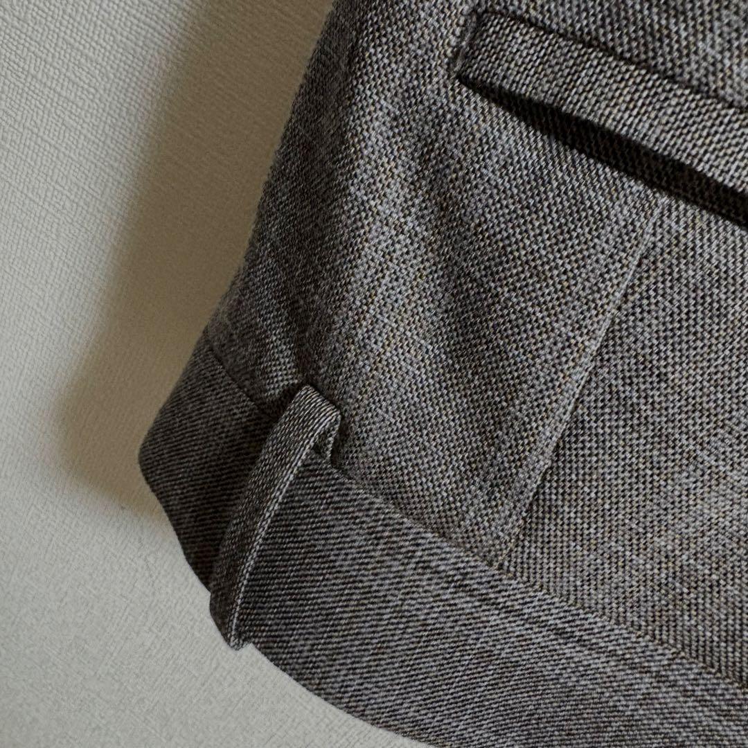 MAATEE&SONS 永遠 スラックス WOOL MAT CHECK GRAY