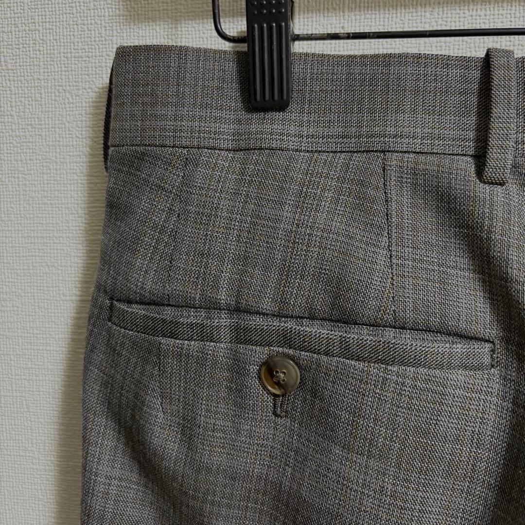 MAATEE&SONS 永遠 スラックス WOOL MAT CHECK GRAY