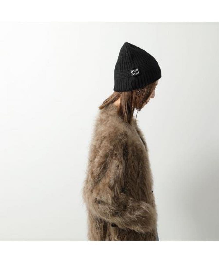 mishunさま専用　MIUMIU ミュウミュウ ニット帽/ビーニー　Black