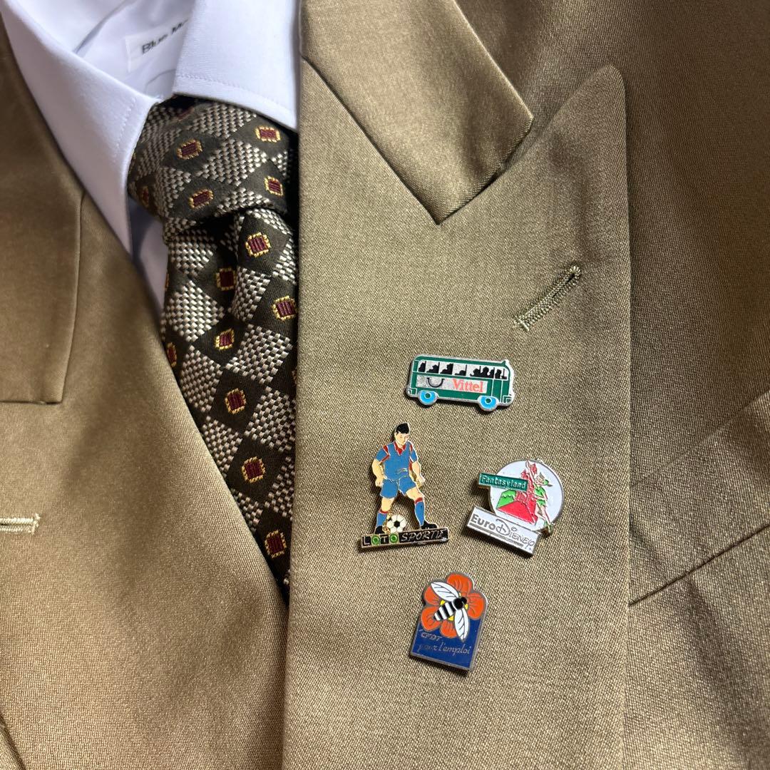 セットアップ ダブルスーツ 成人式 入学式 ピンズ vintage no.97