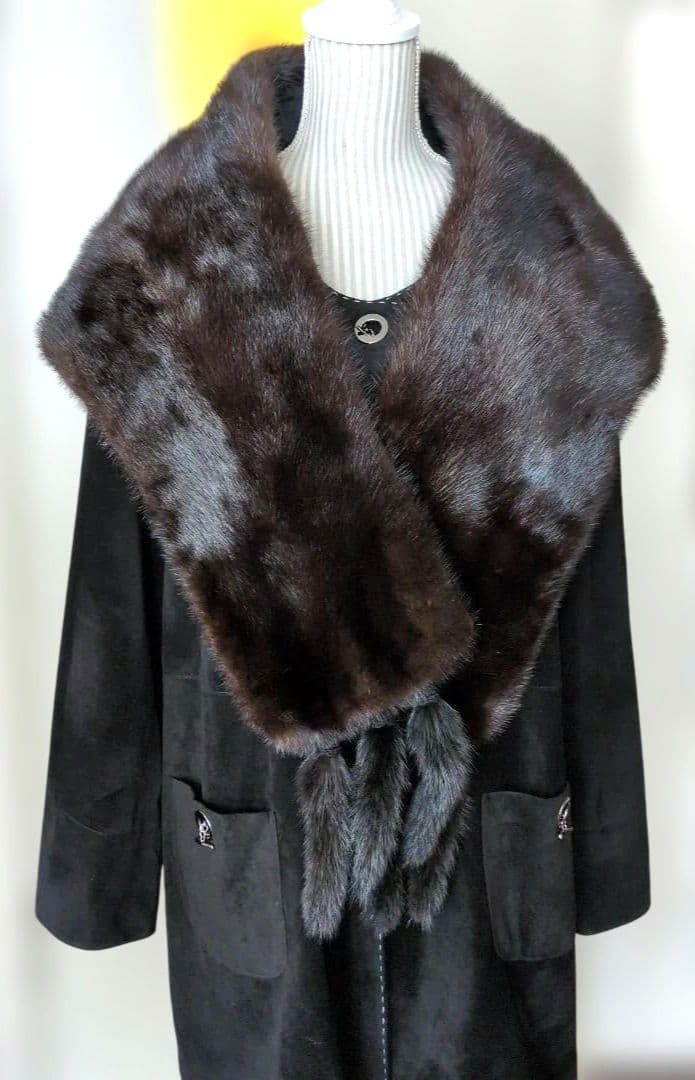 ⭕️ITALY製 アルパカスエード コート&ミンクショール&FOX襟