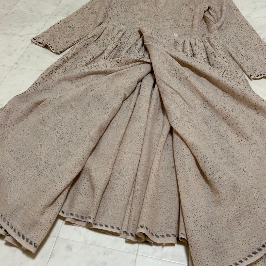 新品未使用✨BEARDSLEY ロングワンピース カシュクール フレア ウール