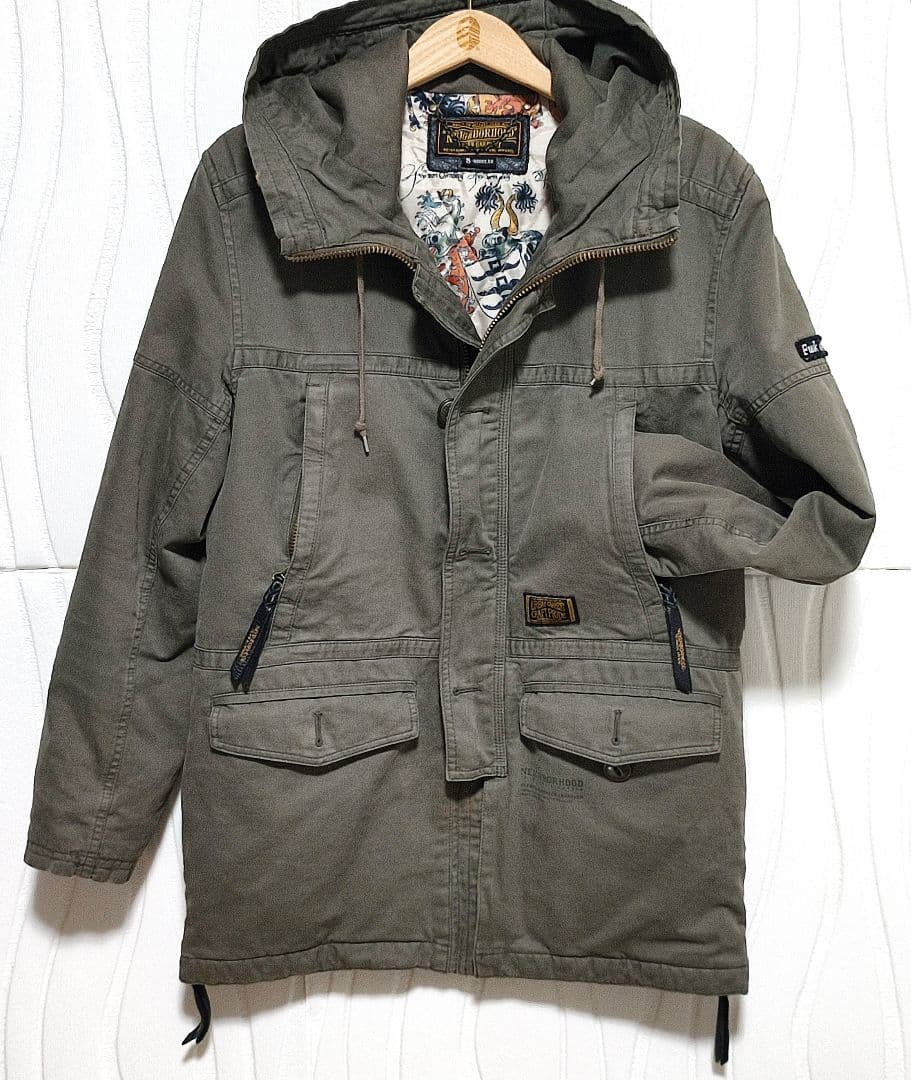 ネイバーフッド モッズコート ミリタリー ジャケット ラクーンファー 秋冬