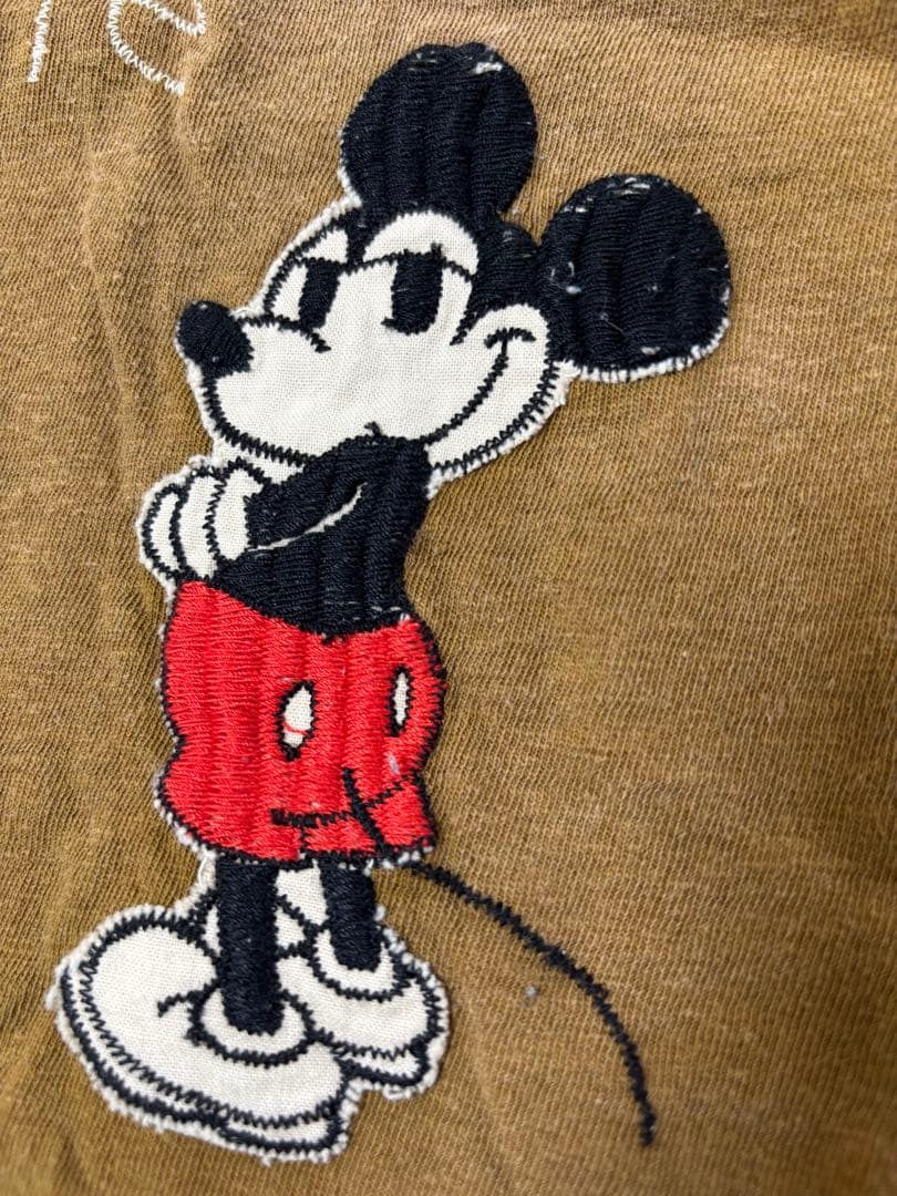 DENIMDUNGAREE×ディズニー Mickeyラクガキ刺繍used加工T
