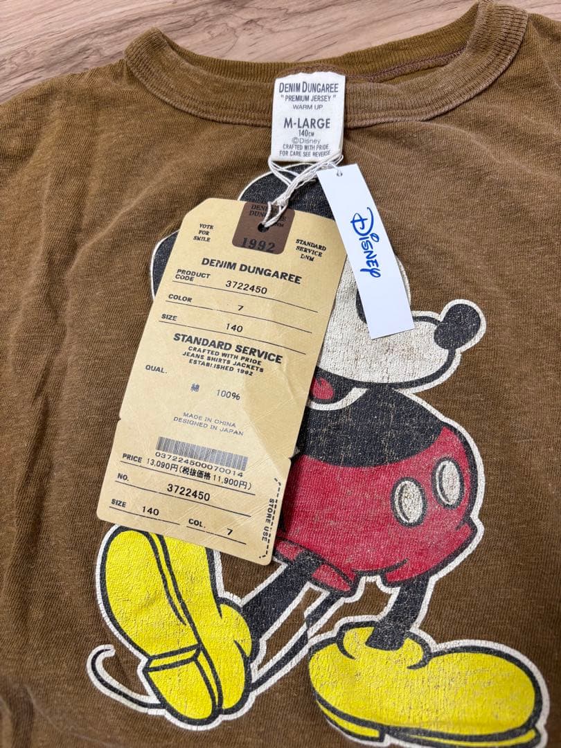 DENIMDUNGAREE×ディズニー Mickeyラクガキ刺繍used加工T