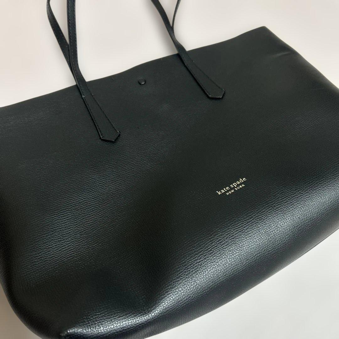 極美品　ブラックオールレザー　トートバッグ