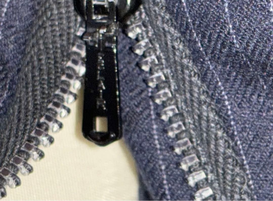 60s 70s VINTAGE ウール ストライプ スラックス ネイビー パンツ