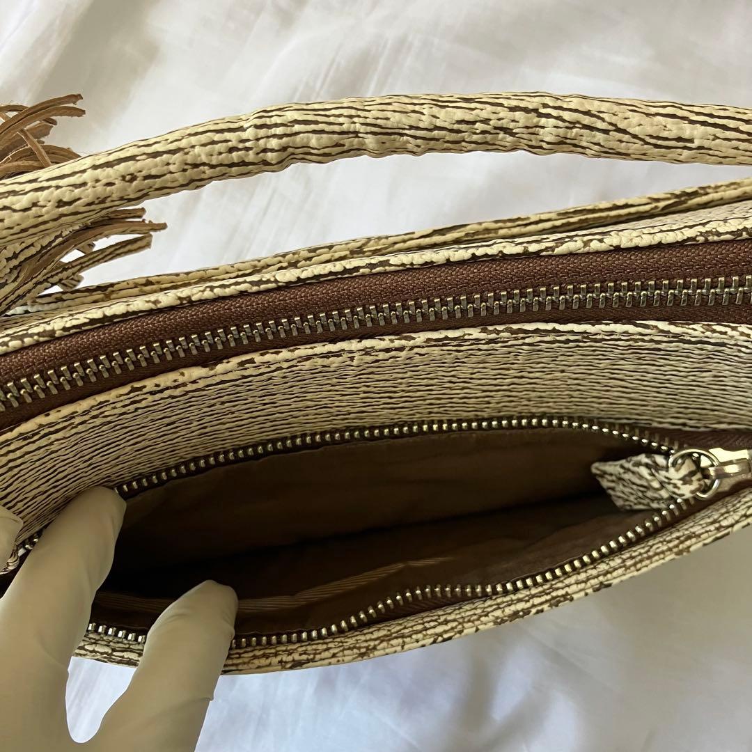 【美品】JRA ラクジュ　バッグ　ショルダー　ハンド　2way シャークレザー革