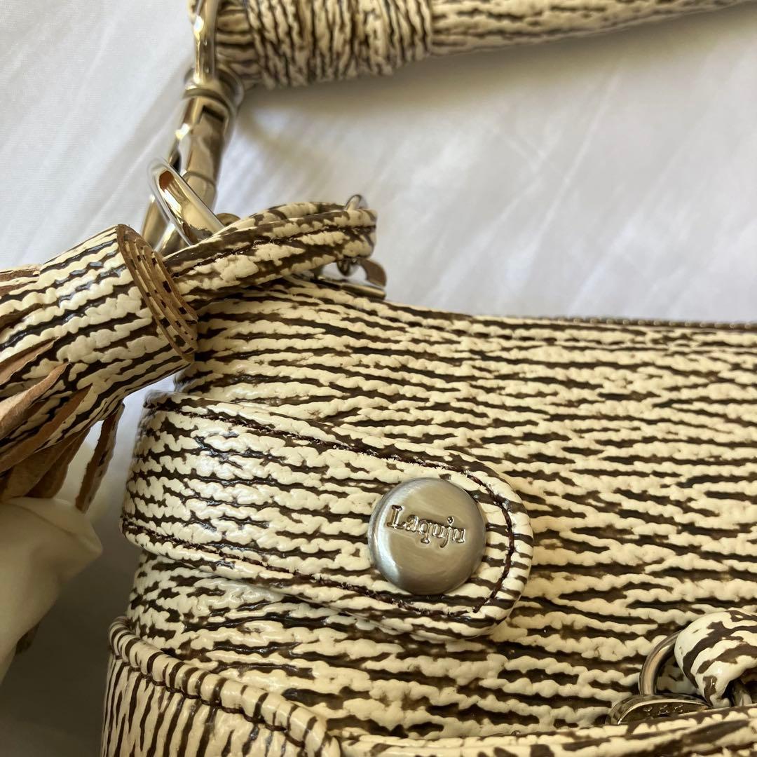 【美品】JRA ラクジュ　バッグ　ショルダー　ハンド　2way シャークレザー革