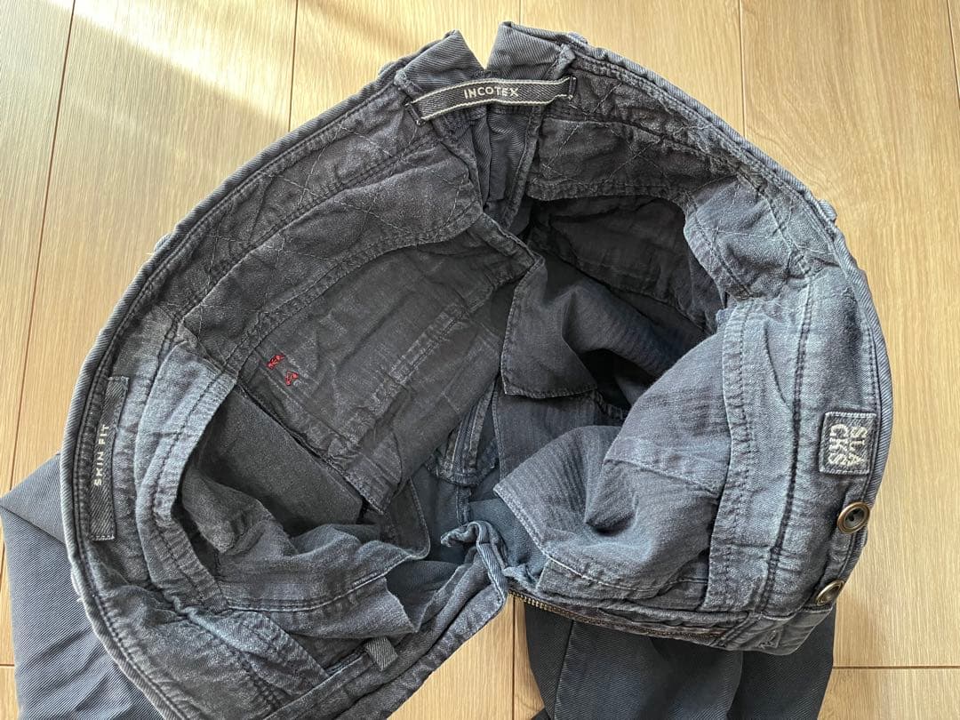 秋冬 INCOTEX SLACKS コットンパンツ 30 ネイビー