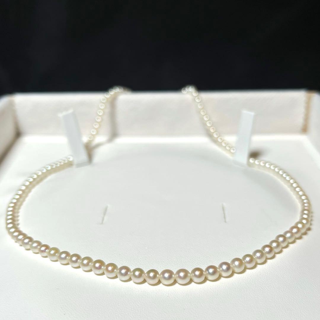 あこや真珠 準花珠級 細厘 アコヤパール ネックレス 3.3〜3.9㎜ M461