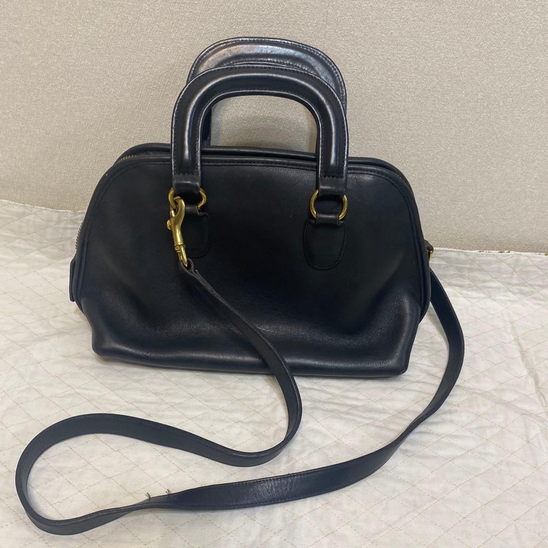 ハンドバッグ　ショルダーバッグ　オールドコーチ　黒　本革