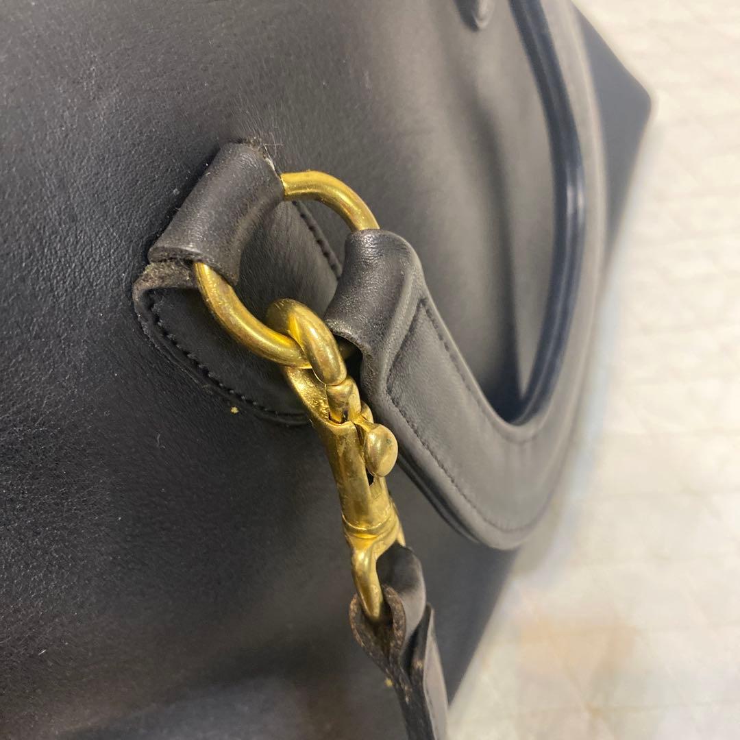 ハンドバッグ　ショルダーバッグ　オールドコーチ　黒　本革