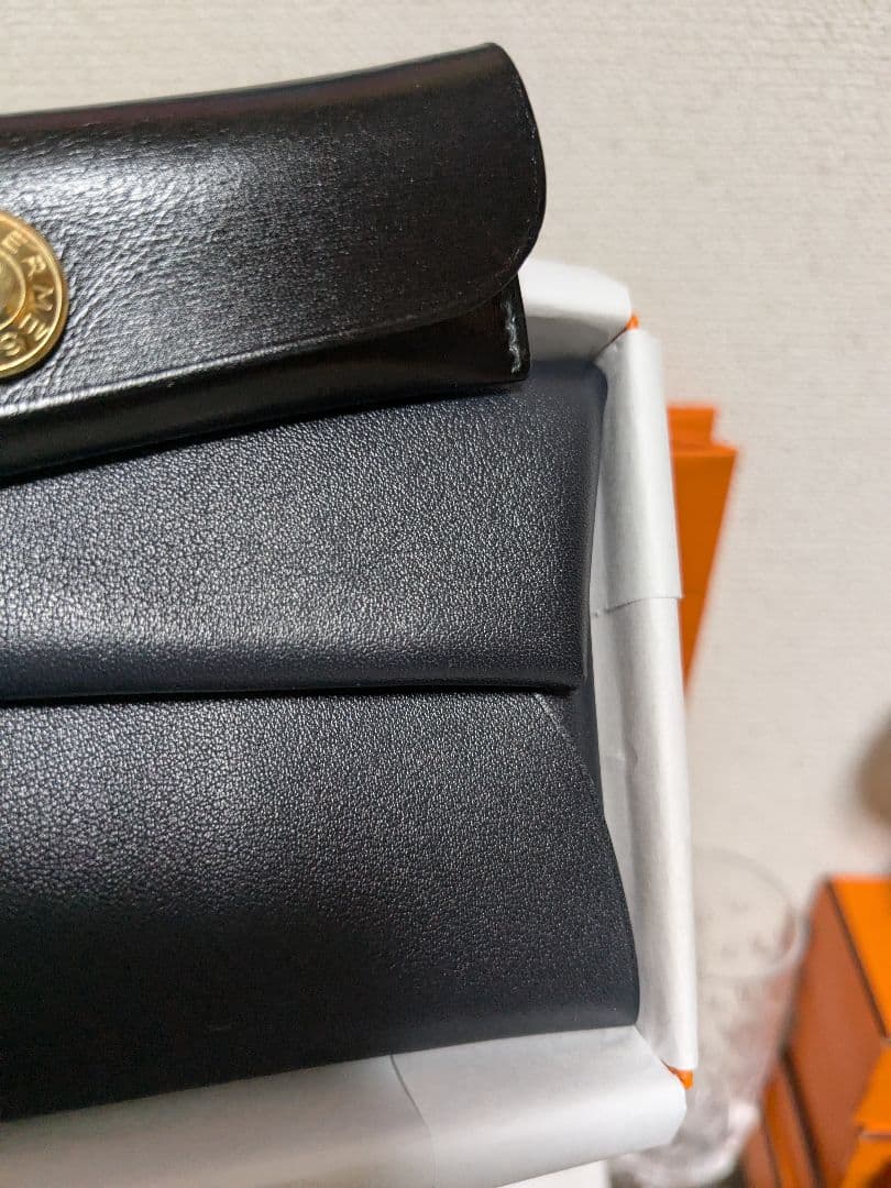 エルメス バスティア 本物✨️とても綺麗✨️キャバンとブルーのレアなバイカラー