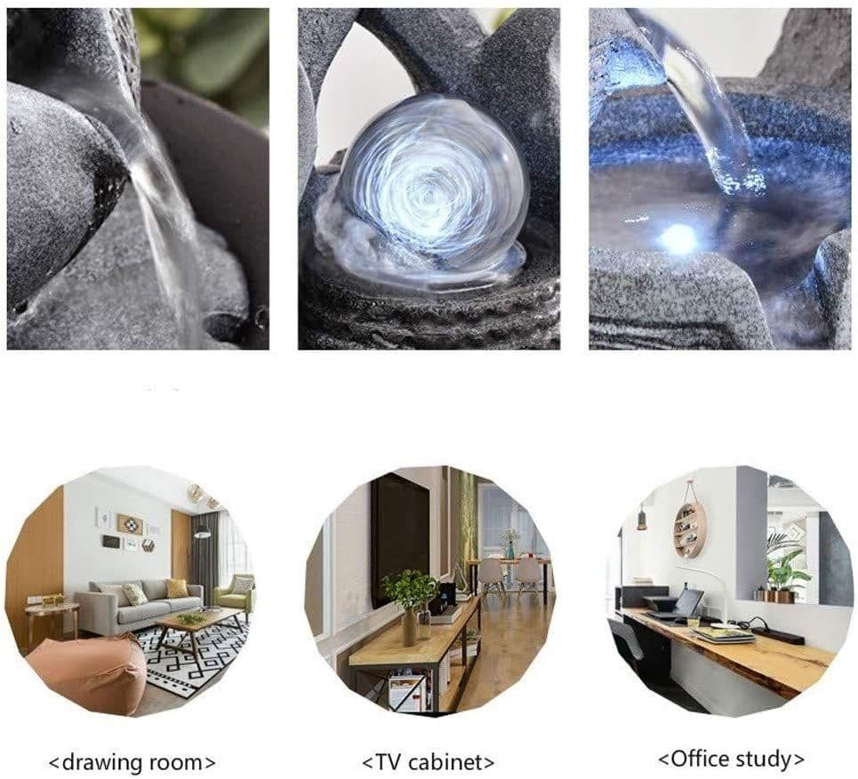 インテリア卓上噴水 シンプルな樹脂卓上噴水噴水装飾屋内噴水ホー置物風水 室内噴水