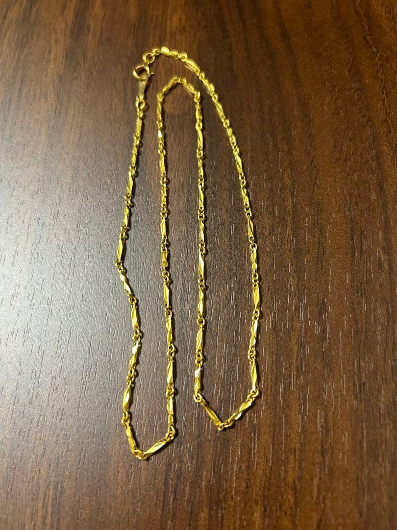 【さーば】18金　ネックレス　10g 切子ネックレス　50cm