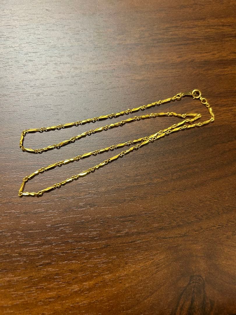 【さーば】18金　ネックレス　10g 切子ネックレス　50cm