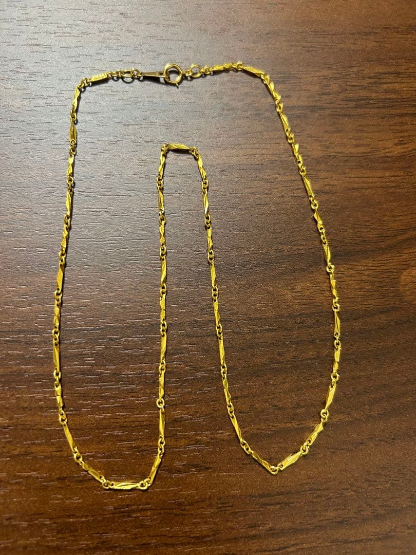 【さーば】18金　ネックレス　10g 切子ネックレス　50cm